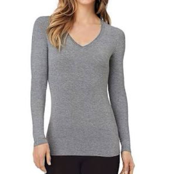Blue Asphalt Long Sleeve V Neck Top - Picture 1 of 5